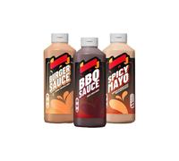 Table Sauce Bundle with Crucials BBQ Sauce 500ml with Burger Sauce 500ml and Spicy Mayo 500ml (Pack of 3)