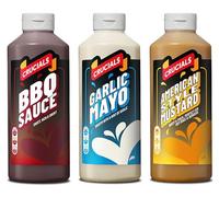 Table Sauce Bundle with Crucials BBQ Sauce 500ml with Garlic Mayo 500ml and American Style Mustard 500ml (Pack of 3 Mixed Bundle)