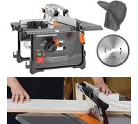 Table Saw 2000W Electric Woodworking Kit, Multi-Function Dust-Free with Trimmer Installation Hole, 8.5 Inch Blades, Adjustable Angle Cutting for DIY Furniture Making