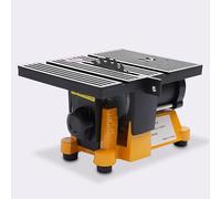 Table Saw Compact 90W 4500RPM Aluminum Alloy Table Saw with 4-Inch Triple Blades & Adjustable Miter Guide, High-Efficiency Cutting Tool for Wood and Metal Industry Applications