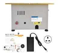 Table Saw Electric Mini Portable Tabletop Saw Woodworking Desktop Cutting Tool DC12 24V 96W Powerful Motor Adjustable Angle Ruler High Precision Scale Multifunctional for DIY (Golden)