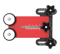 Table Saw Flip Roller Fixture with Sliding Dovetail Design for Woodworking, Adjustable 85mm to 155mm, Fits 3/4x3/8 Inch Grooves and 30mm T-Track, Red Aluminum Alloy