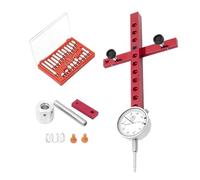 Table Saw Gauge for Dial Indicator Calibration, Aluminum Alloy Alignment Tool for Table Parallelism Correction, Red, 132 * 155mm & 232 * 155mm 3pcs