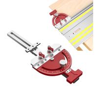 Table Saw Miter Gauge, Adjustable Multi-Angle Track Saw Guide Square Right Angle Guide Auxiliary Clamp for Makita for Festool for Guide Rail