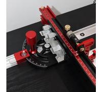 Table Saw Miter Gauge with Extendable Miter Fence and Micro-Adjustable Flip Stop and Angle Stop, Aluminum Alloy Precision Scale Woodworking Tool for Repeatable Angled-Cuts Mortises Crosscut