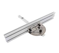 Table Saw Precision Miter Gauge System w/ 27 Angle Stops and 3/4”x 3/8”T-Slotted Miter Bar W/Removable T-Slot Plate, Aluminum Alloy Fence, Locking Mechanism and Strong Strength,