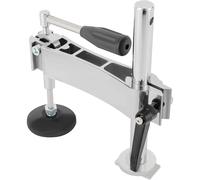 Table Saw Presser, Aluminum Eccentric Press Manual Clamp, Precision Sliding Table Fixture with Adjustable Rubber Platen for Woodworking