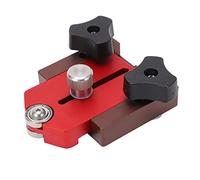 Table Saw Pushing Limit Backer, Aluminum Alloy Cutting Limiter with Scroll Wheel for Accurate Woodworking, Compact Portable Table Saw Fence for 19mm T - Slot Track