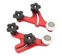 Table Saw Stock Guide, Aluminum Alloy Adjustable Bearing Roller Feeder, Bearing Roller Press Feeder Woodworking Tools and Accessories Precision Stock Guides for Table Saw Guides