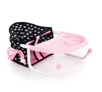 Bayer Design 65860AA feeding chair for dolls, doll accessories, doll seat, black with hearts