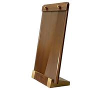 Table Sign Holders - Wood Base Frame, Paper Display Vertical Transparent Acrylic Information Visual Device | Comprehensive Professional Marketing Instrument for Business