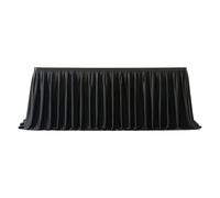 Table Skirt, Black Ruffle Skirts, Decorative Desk Accessory, Easy Setup And Storage for Baby Shower, Baptism, Birthday Party, Graduation, Carnival, Halloween, Wedding, 6ft/9ft/14ft