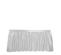 Table Skirt Decoration, Sequin Glitter Table Skirt Rectangle Birthday Wedding Decor Multicolor Multiple Sizes(Silver,12ft 70x426cm)