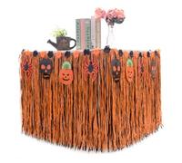Table Skirt for Tropical Hawaiian Party Decorations Party Decorations Supplies Adult's Kid's Birthday Table Cover Decor(SET2,580X75CM)