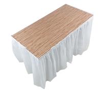 Table Skirt, Rectangular Tablecloth For Graduation Wedding Birthday Party for Banquet Wedding Birthday Party(White)