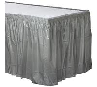 Table Skirt Shiny Silver - 4.26m long x 73.6cm tall - 1 Pc