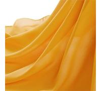 Table Skirt Table Skirts Chiffon Semi-Sheer Tablecloths For Backyard Weddings Birthday Party Cake Dinner Decorations(1PC Yellow,70X183cm)