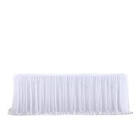 Table Skirt Wedding Table Skirts Birthday Table Skirt Cover Wedding Party Tutu Tulle Table Skirt Wedding Party Home Decor(12,6FT)