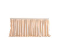 Table Skirt White Table Skirt For Rectangle Tables, Wrinkle With Pleated Ruffle Table Skirt For Party Wedding Birthday(Champagne,6ft(H78cm L183cm))