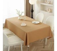 Table Soft Leather Tablecloth Waterproof Wipeable Table Cover Waterproof Soft Artificial Leather PU Imitation Goat Leather Square Round Tablecloth for Parties, Picnic and Camping Outdoor Tablecloths (