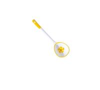 Table Spoons Dessert Spoons Ceramic Coffee Set of 2 Long Handle Stirring Spoon for, Ice Cream, Cereal for Home(Yellow)