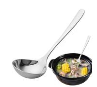 Table SpoonsFor Eating - 20.5x6cm Tea SpoonsSilverware Set, Long Handle Dining Spoons, Large Soup Spoon Utensils | Home Kitchen Restaurant Dishwasher Safe Uses