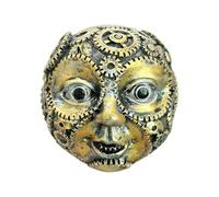 Table Statue,Steampunk Style Retro Bronze Color Human Face Ornament - Resin Human Face Statue | for Display Shelves Bookshelves Windowsills Living Room Shelf Study Nursery Bedside