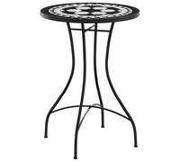 (terracotta and black, 50 x 70 cm) vidaXL Mosaic Bistro Tables Outdoor Table Garden Balcony Dining Table Ceramic