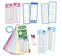 Table Tables, Multiplication Flash Cards, Educational Multiplication Tables for Kids - Double-Sided Interactive Learning Game with 2 Dry Erase Pens for Kids