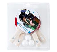 Table Tennis Accessory Pack with 4 x 1 Star Bats and 3 x Plastic Balls
