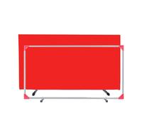 Table Tennis Baffles,Freestanding Self-Study Training Baffle,Heavy-Duty Barriers Around Courts Galvanized Steel Pipe,for School Stadium(Red,6pcs)