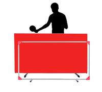 Table Tennis Baffles,Portable Temporary Partition Screen,Self-Study Training Equipment,for Club/School/Stadium(Red,1pcs)