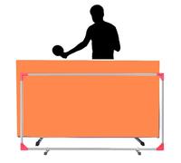 Table Tennis Baffles,Portable Temporary Partition Screen,Self-Study Training Equipment,for Club/School/Stadium(Orange,2pcs)