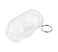 Table Tennis Ball Holder - Lightweight Table Tennis Ball Container | Keychain Attachment for Quick Storage, Holds 2 Table Tennis Balls, Transparent Design, Durable Box for Outdoor Indoor, transparent