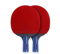 Table tennis bat, 5 Layers of Solid Wood,3-Star Ping Pong Racket,Suitable for Beginner Training/Double Racket/Long Handle(Short Handle)