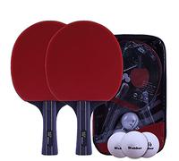 Table tennis bat， Beginner Set with Racket Case Perfect for Adults and Kids Indoor/Outdoor Activity / 2 Player(A)