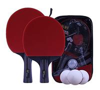 Table tennis bat， Beginner Set with Racket Case Perfect for Adults and Kids Indoor/Outdoor Activity / 2 Player(C)