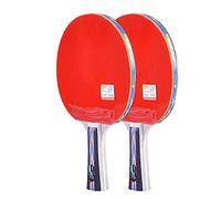 Table Tennis Bats 2 Player Set,Comfortable Handle,Professional Ping Pong Paddle Racket for Family Activity,School and Sports Club / 6 Stars/C(A)