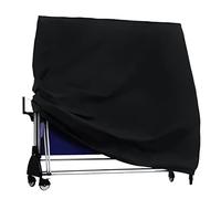 Table Tennis Cover - Protective, Outdoor, Tearproof, Waterproof, Windproof, UV-resistant, Black, 185x165x70cm