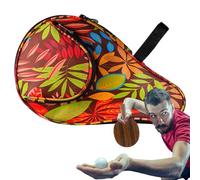 Table tennis fighting bag - colourful bag for table tennis rackets, elastic sports bag | including separate ball compartment, practical storage for young friends