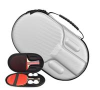 Table Tennis Hard Case - Carbon Fiber 31x18x6cm | Paddle Carry Bag With Racket Protection, Portable Storage, Gym Use | T Racket Organizer