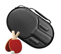Table Tennis Hard Case - Carbon Fiber 31x18x6cm | Paddle Carry Bag With Racket Protection, Portable Storage, Gym Use | T Racket Organizer
