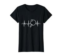 Table Tennis Heartbeat Ping Pong Value Graphic T-Shirt, Women, Black, S