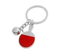 Table Tennis Key Ring | Sporty Table Tennis Keyring | Keychain for Car Bag, Small Simulation Ping Pong Paddle Pendant for Family, Friends, Sport Lovers, Team, Red, Refer to description