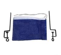 Table Tennis Net Replacement Set with Adjustable Clamp Stands, Portable For Ping Pong Net Kit for Office Desk or Home Use, Alloy Frame and Fabric Mesh for Kids Indoor