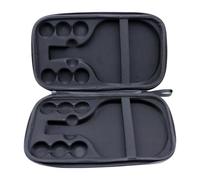 Table Tennis Paddle Case for Storage and Protection EVA Hard Shell Ping Pong Paddle Bag with Ball Holder 12.40x7.09x2.56 inch- Black for 2 Paddles