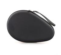 Table Tennis Paddle Case, Table Tennis Bag Cover Paddle EVA Bag Waterproof Table Tennis Racket Case Bag For Protects 2 Ping-Pong Paddles And Many Balls Silver (1 black)