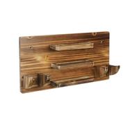 Table Tennis Paddle Holder | Large Capacity Display Storage Organizer - Compact Racket Mount Rack For 6 Racquets And 12 Balls | 2kg Wooden Wall Stand Pong Room Club Home Gear Accessory