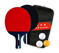 Table Tennis Paddle Pingpong Bat Set Table Tennis Handle Pingpong Training Bat Rubber Racket For Improving Table Tennis Pingpong Paddle Set