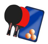 Table Tennis Paddle Pingpong Bat Table Tennis Handle Pingpong Training Bat Rubber Racket Set For Improving Professional Set